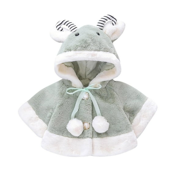 Mercatoo Toddler Girls Animal Print Outwear Warm Hooded Coat Cloak Cape Winter Outdoor Toddler Coats for Girls