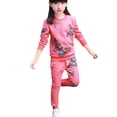 thumbnail image 1 of Mercatoo Toddler Girls Fall Winter Clothes Set Butterfly Print Sweatshirt Tops Pocket Pants Trousers Kids Girls Outfits, 1 of 9