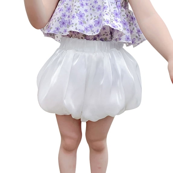 Mercatoo Toddler Girls' Flower Bud Shorts Summer High-Waisted Thin Baby Pumpkin Shorts Kids Casual Loose đloomers