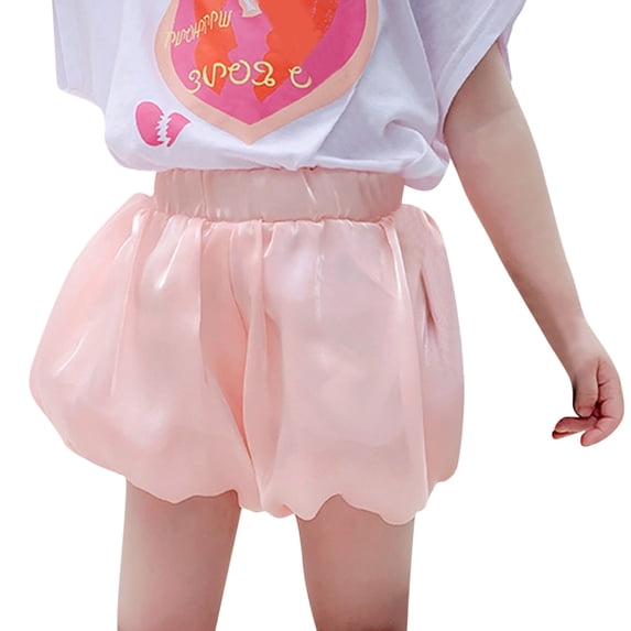 Mercatoo Toddler Girls' Flower Bud Shorts Summer High-Waisted Thin Baby Pumpkin Shorts Kids Casual Loose đloomers