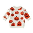 thumbnail image 1 of Mercatoo Toddler Girls Halloween Sweatshirt Autumn Long Sleeve Crewneck Pullover Kids Boys Halloween Clothes for 1 to 5 Years, 1 of 6