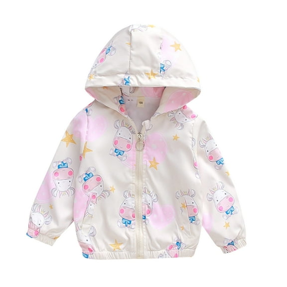 Mercatoo Toddler Girls Hooded Outwear Zipper Windbreaker Light Jacket Coat Spring Outdoor Jackets for Girls 10 to 12