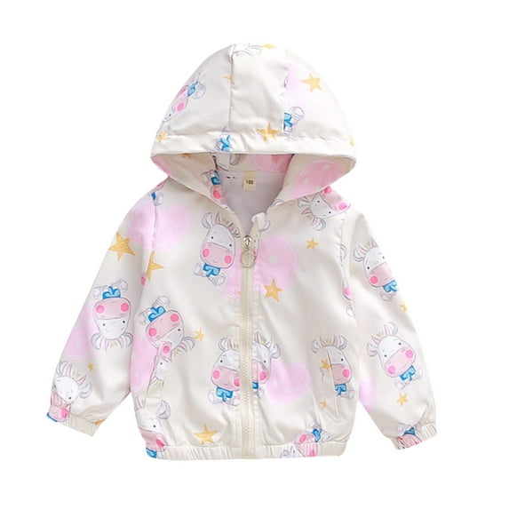 Mercatoo Toddler Girls Hooded Outwear Zipper Windbreaker Light Jacket Coat Spring Outdoor Jackets for Girls 10 to 12