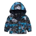 thumbnail image 1 of Mercatoo Toddler Girls Lightweight Jacket Print Zip Windbreaker Coats Hooded Trendy Casual Fall Winter Outerwear, 1 of 8