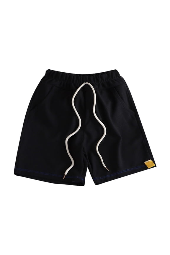 Toddler Girls Quick-Drying Shorts Solid Color Drawstring Lace-Up Ribbed Shorts with Pocket Kids Beach Sports Pants