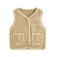 thumbnail image 1 of Mercatoo Toddler Girls Solid Warm Thick Spring Winter Sleeveless Vest Clothes Baby Boys 𝐅𝐥eece Jackets Size 14 to 16, 1 of 6