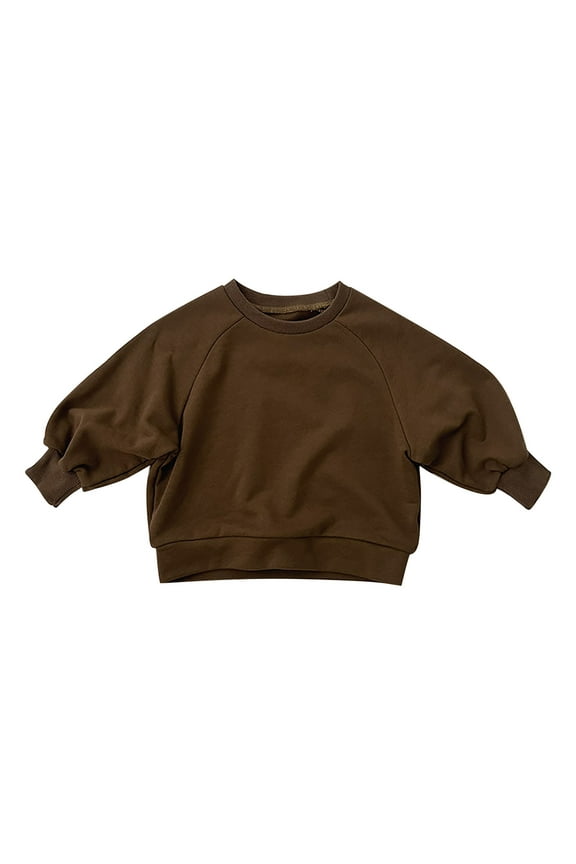 Toddler Kids Baby Boys Girls Basic Crewneck Pullover Sweatshirt Children's Solid Coat Tops My Bride Hoodie