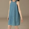 thumbnail image 1 of Mercatoo Toddler Kids Baby Girls Summer Casual Dress Cowboy Sleeveless Round Neck Dress Girl Party Princess Dress, 1 of 4