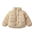 thumbnail image 1 of Mercatoo Toddler Kids Corduroy down Coat Boys Girls Winter Warm Lightweight Jacket Cute Birthday Jacket, 1 of 9
