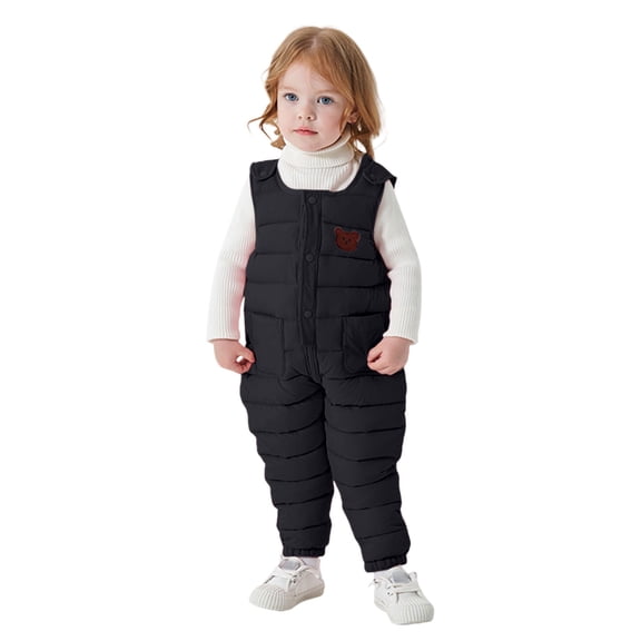 Mercatoo Toddler Kids Snow Bib Overalls Waterproof Thicken Windproof Water Ski PantsBaby Boys Girls Winter Warm Down Long Pants Thick Ski Romper