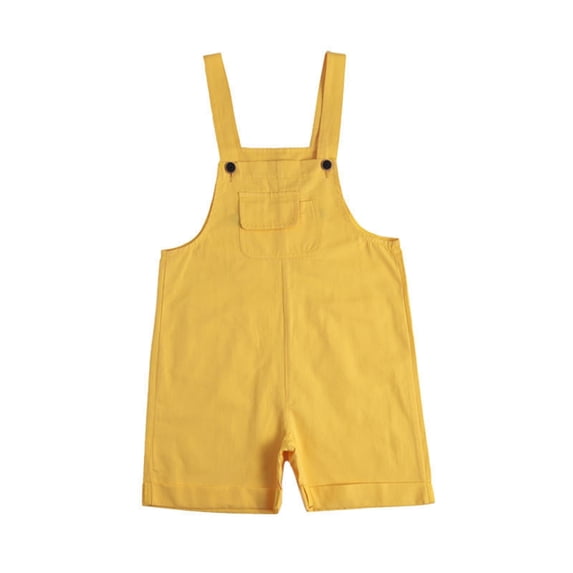 Mercatoo Toddler Overalls Shorts Boy Girl Solid Color Sleeveless Suspender Romper Kids Cute Short Bib Jumpsuit Summer Clothes