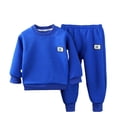 thumbnail image 1 of Mercatoo Toddler Ribbed Tops Pants Outfits 2pc Fall Pullover Sweater Joggers Sweatpants Sets Baby Boys Warm Fle𝐞ce Clothes, 1 of 4