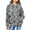 thumbnail image 1 of Mercatoo Trendy Hoodies for Teen Girls Flowers Graphic 𝐇ooded Sweatshirts Gradient Long Sleeve Fall Winter Oversized Hoodie, 1 of 7
