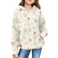 thumbnail image 1 of Mercatoo Trendy Hoodies for Teen Girls Flowers Graphic 𝐇ooded Sweatshirts Gradient Long Sleeve Fall Winter Oversized Hoodie, 1 of 7