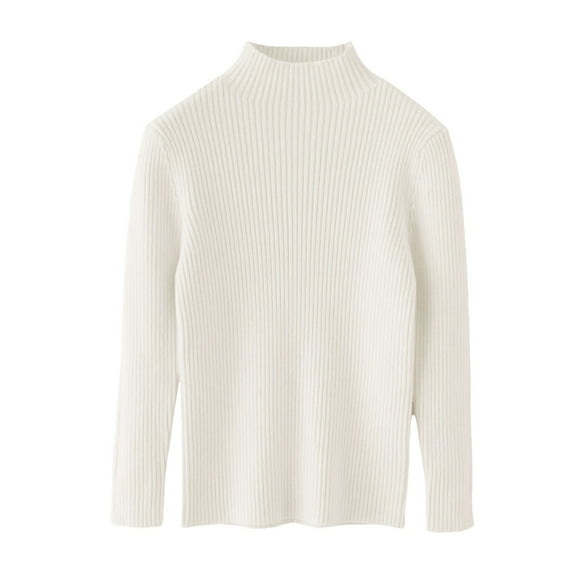 Mercatoo Turtleneck Sweaters for Girls Ribbed Light Slim Tuni1 Long Sleeve Kids Fall Pullover Sweater Warm Soft Solid Tops
