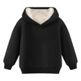 thumbnail image 1 of Mercatoo Unisex Boys Girls Sherp𝐚 Lined Hoodie Fleece Hooded Sweatshirt Teen Kids Warm Winter Pullover Hoodie Loose Sweatshirt, 1 of 4
