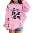 thumbnail image 1 of Mercatoo Unisex Kid Soft Pullover Spring Long Sleeve 𝐇ooded Sweatshirt with Pocket Letter Print Basic Hoodies Sportswear, 1 of 3