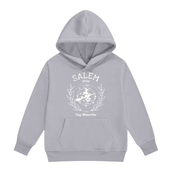 Mercatoo Unisex Kids Hooded Sweatshirt Long Sleeve Graphic Printed Tops Fall Oversized Warm Pullover with Pocket