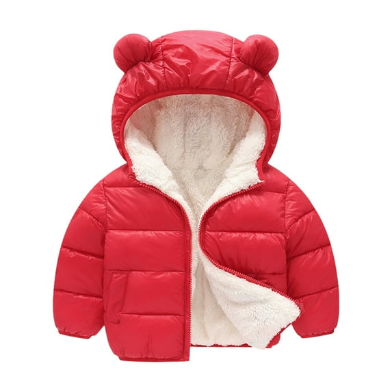 Mercatoo Winter Coat for Kids Baby Warm Outdoor Girls Boys Cartoon Winter Warm Fleece Jackets Kids Winter Down Jacket
