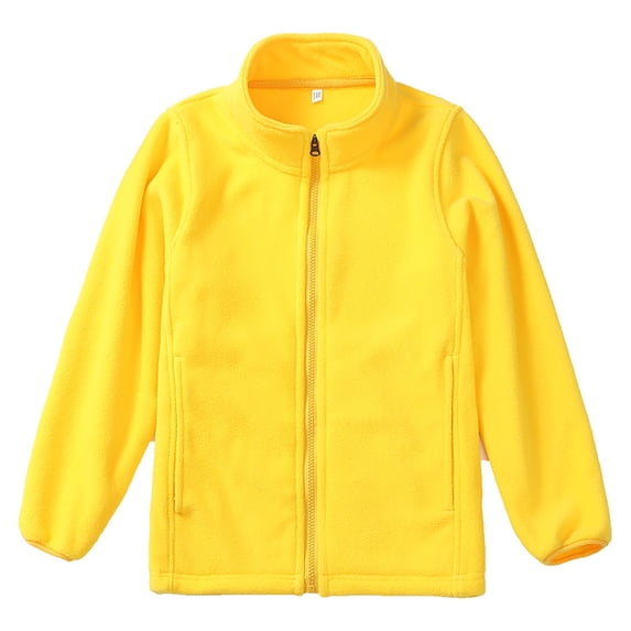 Mercatoo Youth Boys Girls Fl𝐞ece Jacket Lightweight Stand Collar Zipper Long Sleeve Jacket Toddler Kids School Fall Winter Warm Coat