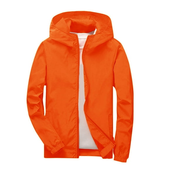 Mercatoo Youth Boys Girls Rain Jacket 𝐔niform Windbreaker Coats 𝐖aterproof Lightweight Kids Fall Hooded RainCoat with Pockets