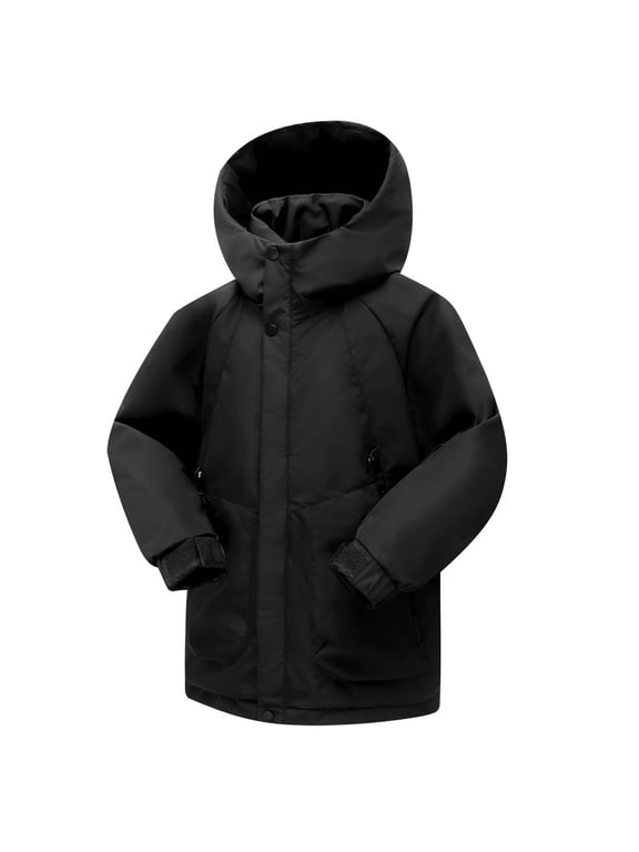 Youth Boys Girls Waterproo𝐟 Jacket Thick Puffer Hooded Ski Long Coat Windproof Warm Quilted Casual Outdoor Sports Jackets