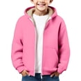 thumbnail image 1 of Mercatoo Youth Boys Sherp𝐚 Fleece Lined Hoodie Jacket Thermal Sweatshirt Zip Up Winter Warm Outerwear Cozy Coat Trendy Hooded Sweater, 1 of 8