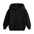 thumbnail image 1 of Mercatoo Youth Kids Cotton Hoodies Trendy Soft Warm Pullover Hoodie Sweatshirts Boys Girls Plain Fall Tops Clothes with Pockets, 1 of 8