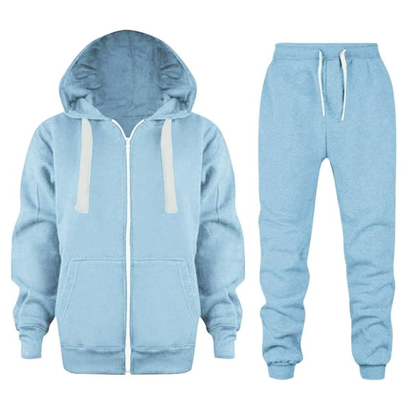 Mercatoo Youth Kids Oversized Sweatsuits 2 Piece Zip up Hoodies Sweatpants Jogging Set Boys Girls Fall Running 𝐓racksuits