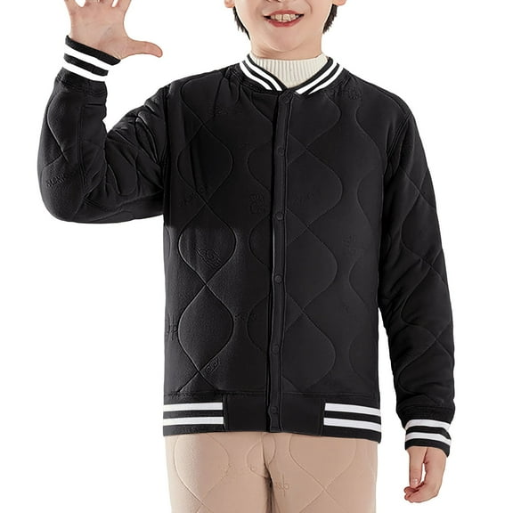 Mercatoo Youth Sport 𝗝acket Girls Boys Baseball 𝗝acket Solid Color Full Zip 𝗕omber Coat for School 𝗨niform