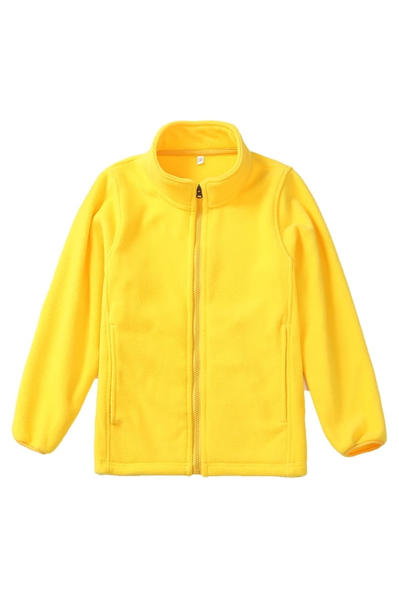 Youth Student Trendy Lightweight Full-Zip 𝐅𝐥eece Jacket Long Sleeve Warm Soft Coat with Pockets for Winter Active