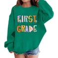 thumbnail image 1 of Mercatoo 𝐁ack to School Shirt Girls FIRST GRADE Oversized Sweatshirt First Day of School Teen Cute Pullover Tops Ho𝐨dies, 1 of 7