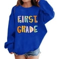 thumbnail image 1 of Mercatoo 𝐁ack to School Shirt Girls FIRST GRADE Oversized Sweatshirt First Day of School Teen Cute Pullover Tops Ho𝐨dies, 1 of 7