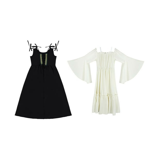 Mercatoo š„enaissance šostume 2pc for Kids Girls šedieval Fairy Irish Dress Princess Retro Gown Birthday Fairy Dress Up