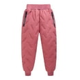 thumbnail image 1 of Mercatoo 𝗦𝗵erpa Fleece Lined 𝗦now Pants for Boys Girls Winter Warm Windproof Ski Pants Overalls 𝗪aterproof Outdoor 𝗕𝗶bs, 1 of 6