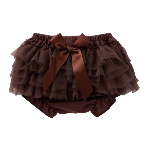 Mercatoo 𝐍ewborn Baby Girls Summer Shorts Bow Solid Tulle Ruffle Shorts Skirt 𝐈𝐧fant PP Pants 𝐁loomers 1 to 24 Months