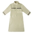 thumbnail image 1 of Mercatoo 𝐌uslim Thobe for Boys 𝐈slamic Clothing Long Sleeve Kaftan Robe Arabic Dress Kids Boys Prayer Dress Ramadan Eid Outfit, 1 of 9