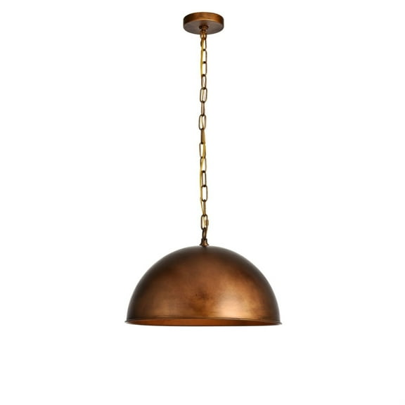 Merce Collection Pendant D15 H10 Lt:1 Manual Brass Finish