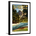 thumbnail image 1 of Art.com Merced River Rafting - Yosemite National Park, California Art Print by Lantern Press, Black Frame Wall Art, 21" x 29", 1 of 5