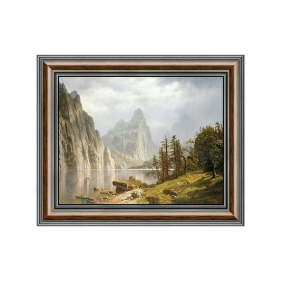 Merced River Yosemite by Albert Bierstadt Framed Wall Art Print, Landscape Mountain Wall Art, 11x14, 2405
