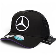 Mercedes AMG Modern Baseball Trucker Hat, Black, One Size, Unisex