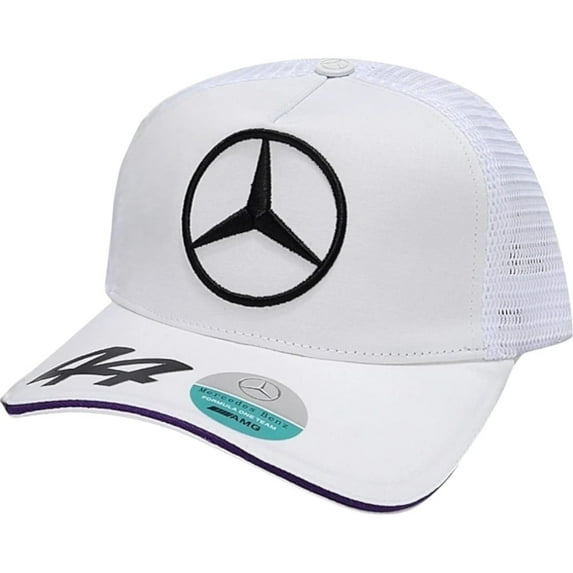 Mercedes Benz AMG Petronas F1 Formula One 2024 Lewis Hamilton Trucker Hat White