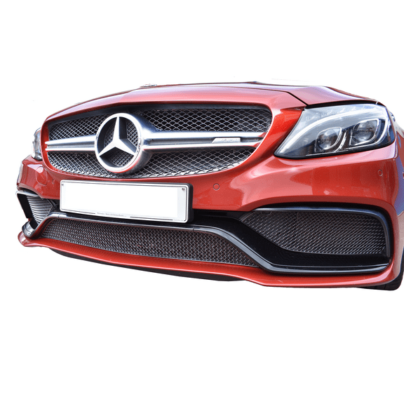 Mercedes AMG C63 (W205) - Front Grill Set - Silver Finish (2016 - 2018)