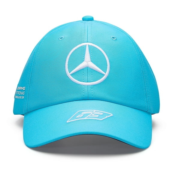 Mercedes AMG F1 Driver George Russell Mens Black/White/Blue Hat