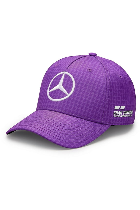 F1 Driver Lewis Hamilton Kids Black/White/Purple/Green Hat