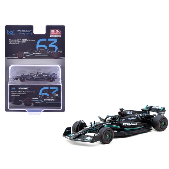 Mercedes-AMG F1 W14 E Performance #63 George Russell 3rd Place Formula One F1 "Spanish GP" (2023) "Global64" Series 1/64 Diecast Model Car by Tarmac Works