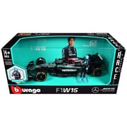 Mercedes-AMG F1 W15 E Performance #63 F1 Championship World Championship 2024 w/Figure 1/24 Diecast Model Car by Bburago