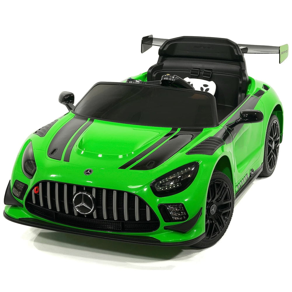 Mercedes AMG GT3 EVO 12V Kids Ride-On Car with R/C Parental Remote (Green)