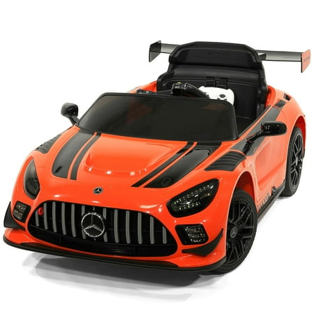Mercedes AMG GT3 EVO 12V Kids Ride-On Car with R/C Parental Remote (Orange)