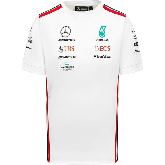 Mercedes AMG Petronas F1 Men's Driver T-Shirt - Black/White
